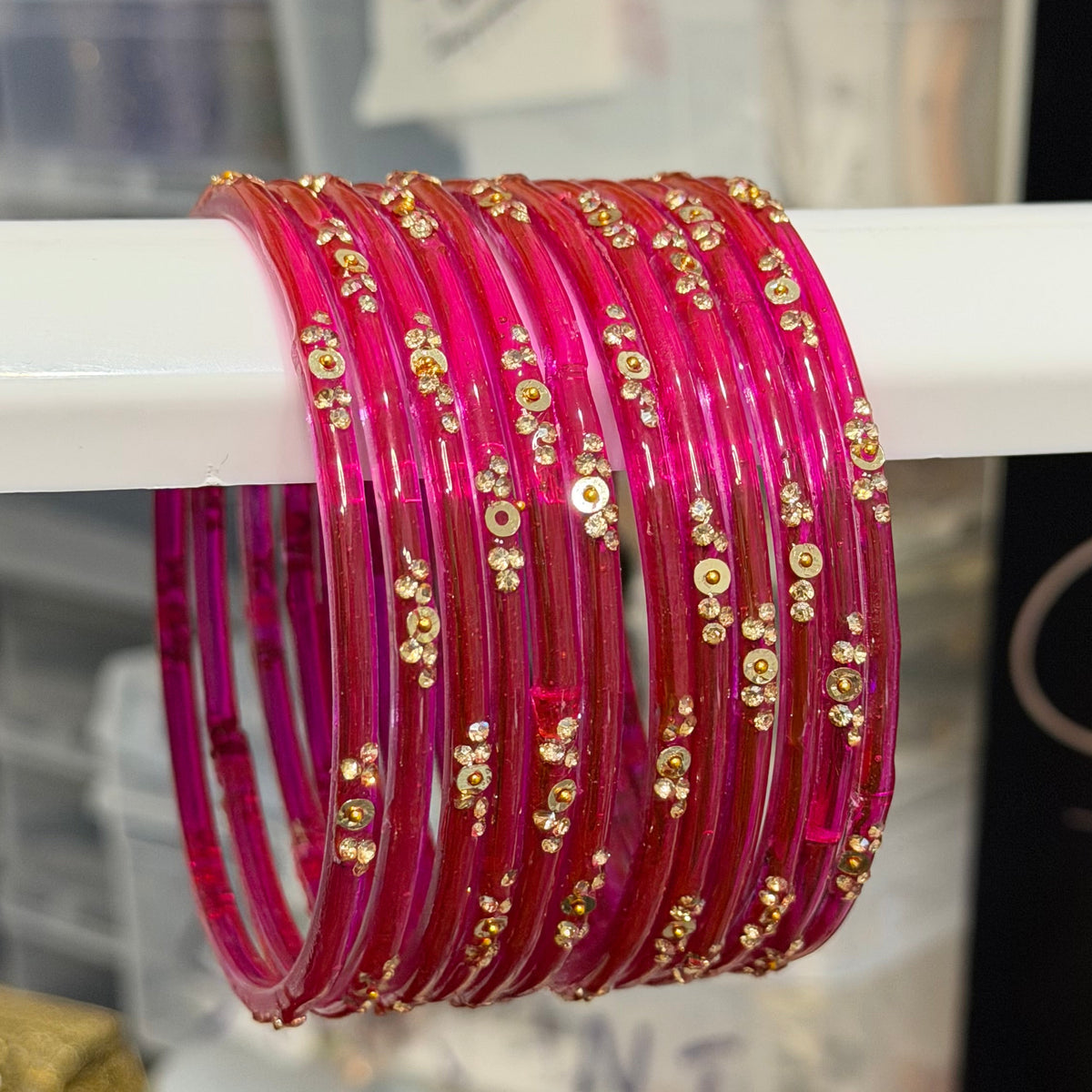 Sophia Glass Bangle Set-Only 2.10 & 2.12