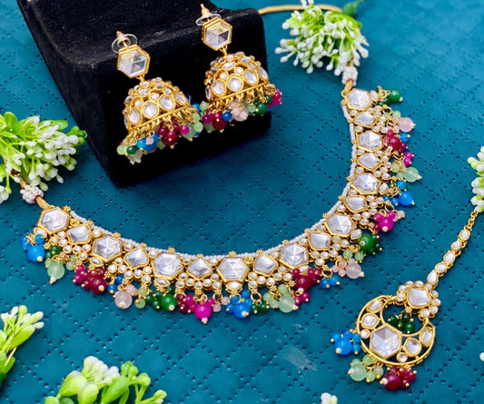 Multi Color Light Weight Necklace Set