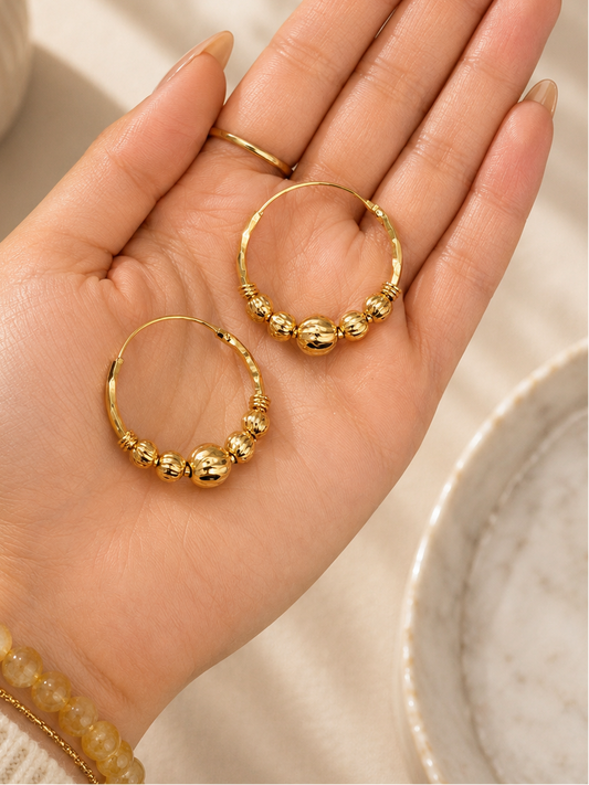 Vishali Gold Plated Hoops/Waliyan