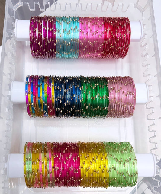 Jannat Glass Bangle Box with 3 Rod Box Included