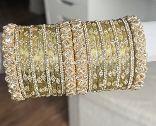 Aishawarya Glass Bangle Set- For Both Hands