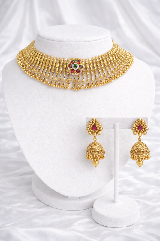 Jannat Premium Gold Plated Necklace Set