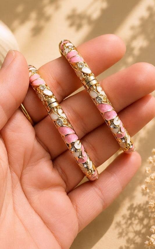 Mariam Openable Enamel Bangle Bracelet-One Piece Only
