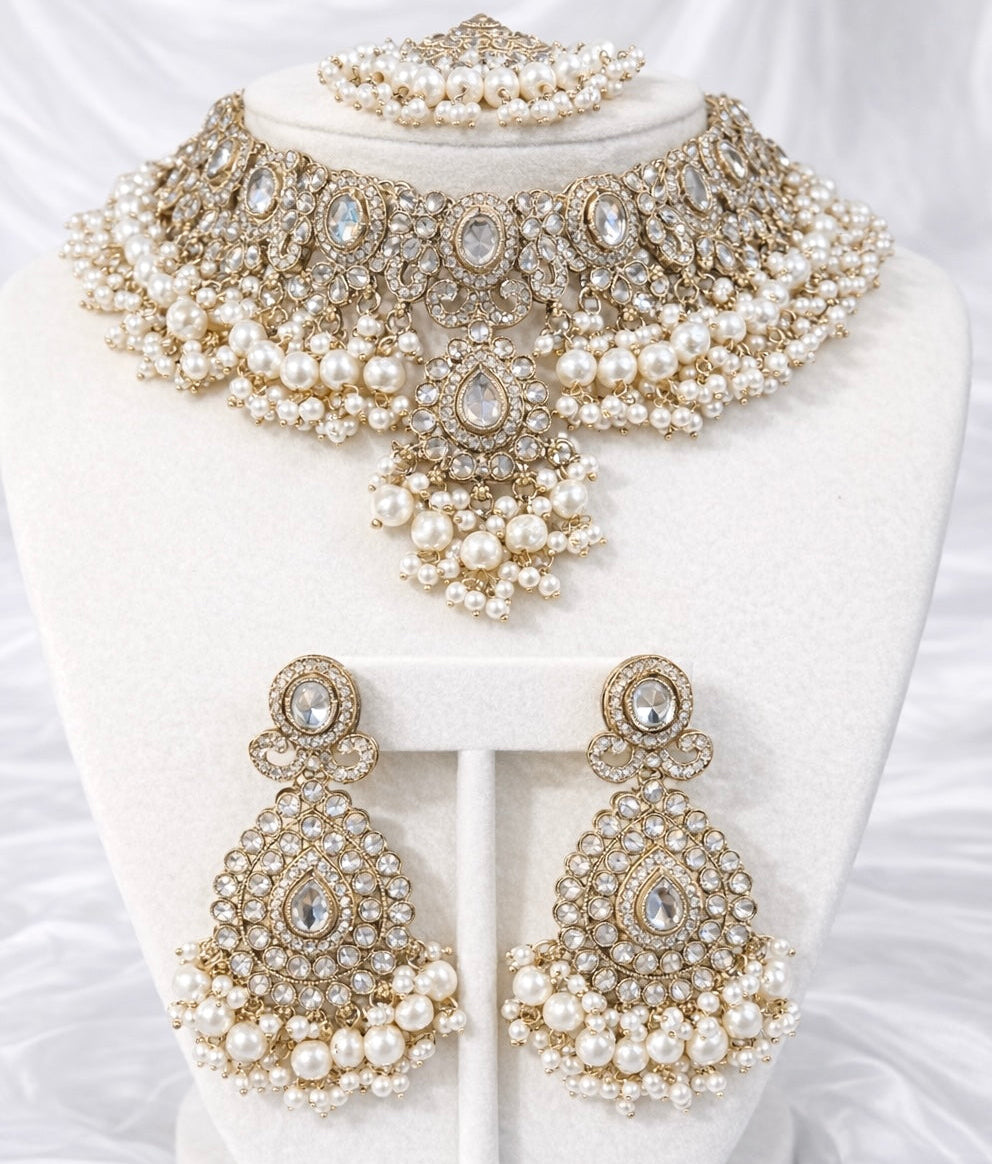 Nandini Kundan & Polki Necklace Set