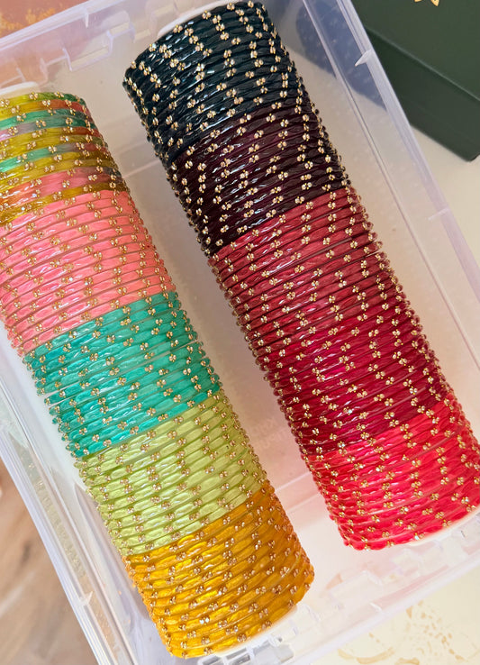 Simran Glass Bangle Box- Bangle Box is Included