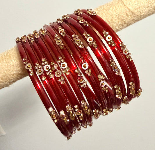 Sophia Glass Bangle Set