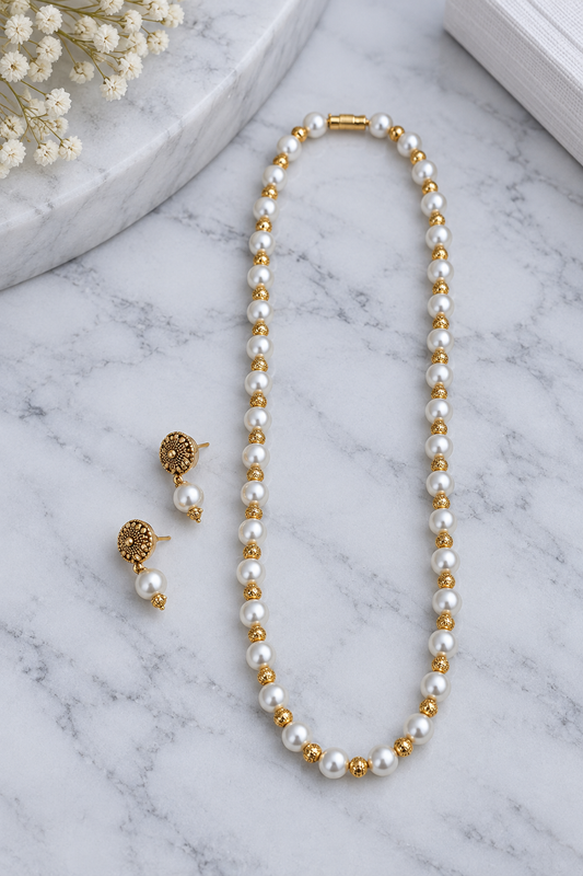 Noor Pearl Necklace Set