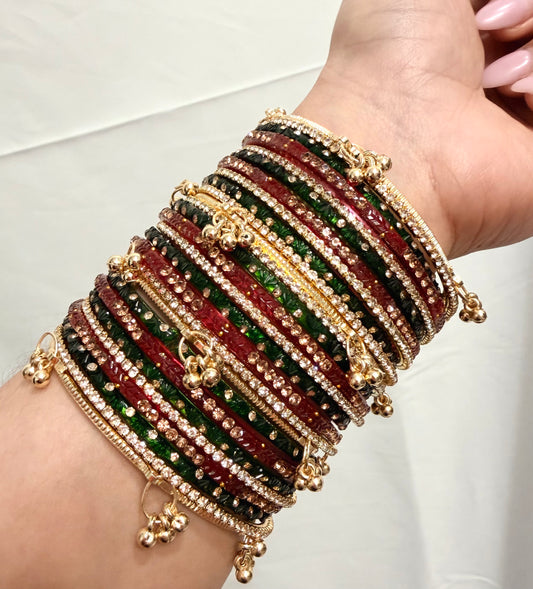 Holiday Inspired Glass Bangles