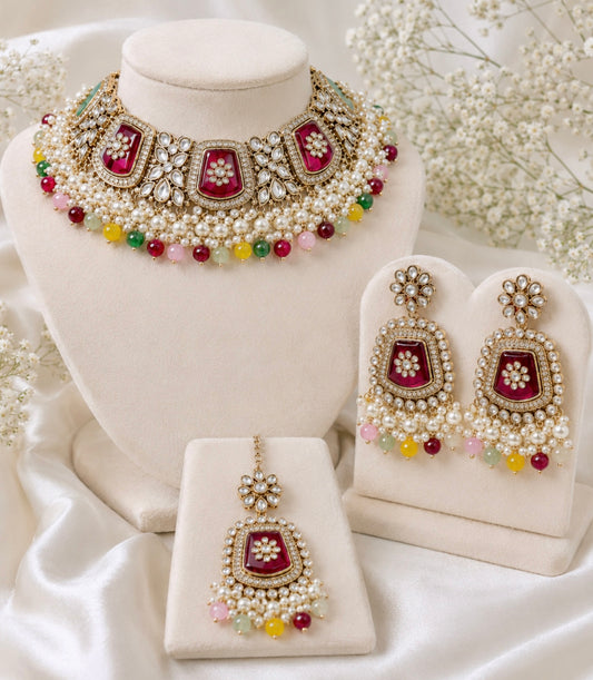 Mannat Multi Color Necklace Set