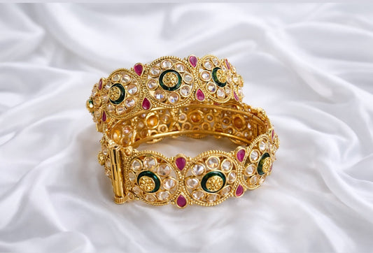Anika Royal Kundan Bangle Set