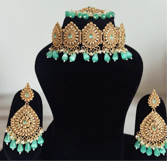 Light Blue Choker Set