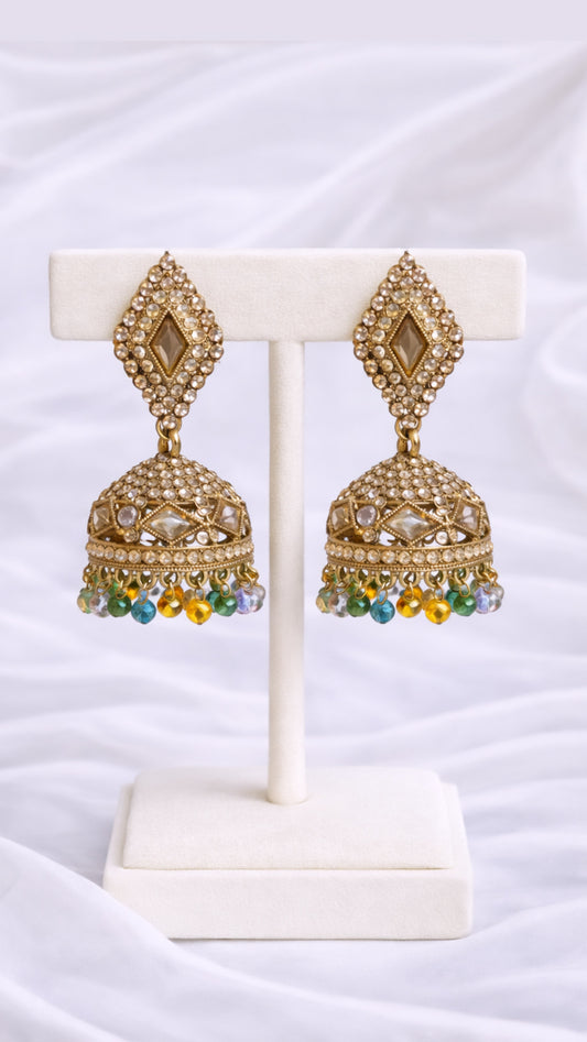 Aisha Multi Colored Jhumkis