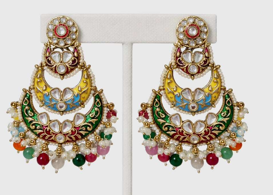 Multi Color Meenakari Earrings