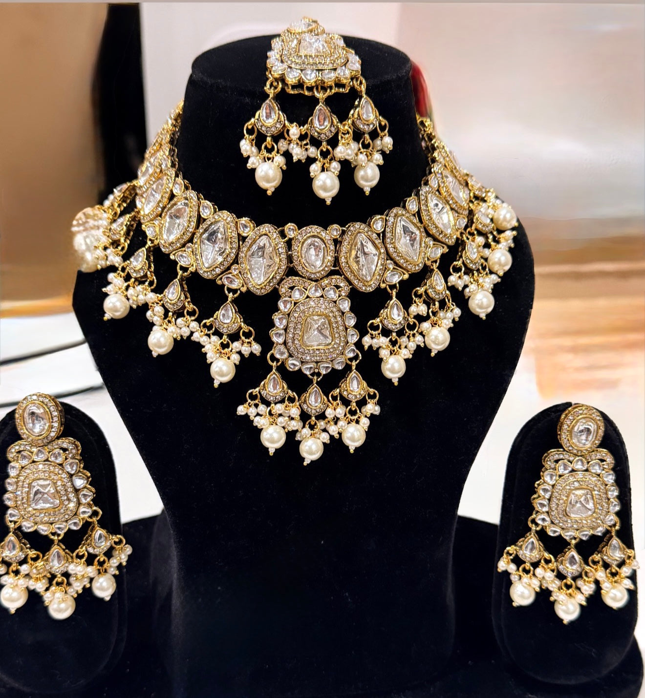 Kundan & Polki Work Necklace Set