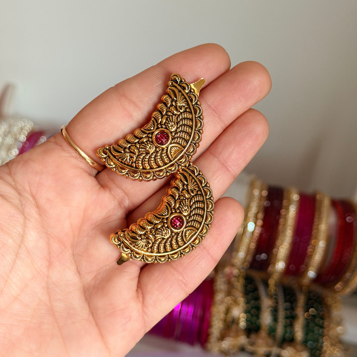 Jas Gold Plated Hair Clips