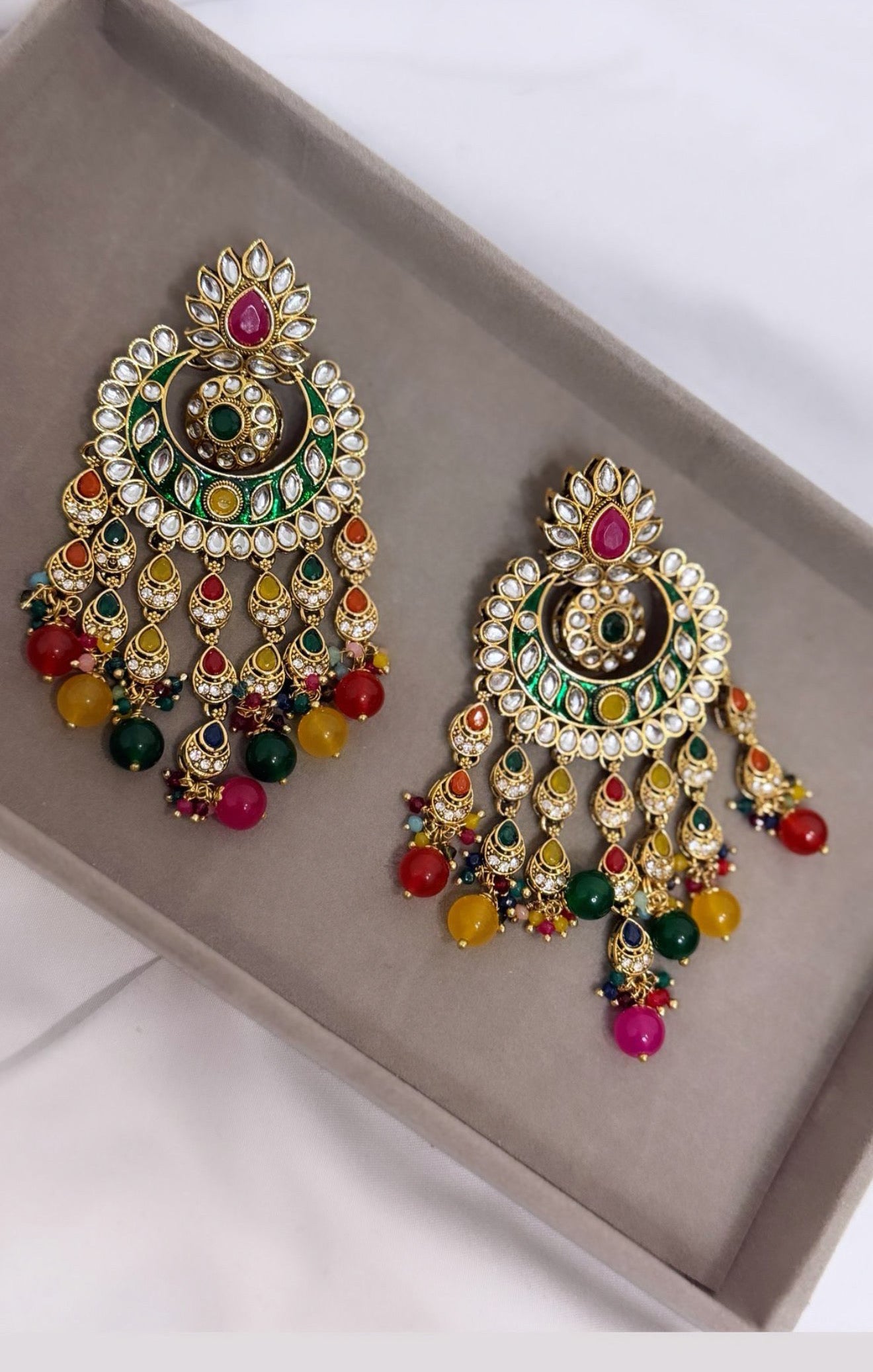 Meenakari Style Earrings