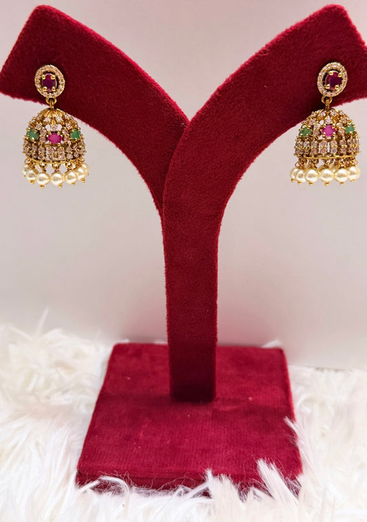 Navratan Style Jhumkis