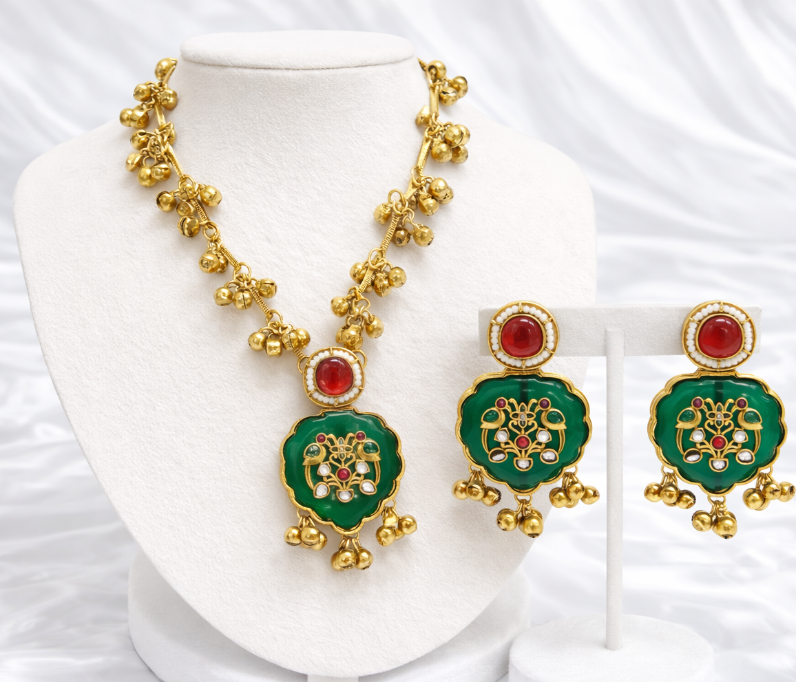 Kashmiri Style Ghunghroo Necklace Set