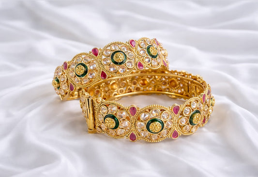 Anika Royal Kundan Bangle Set
