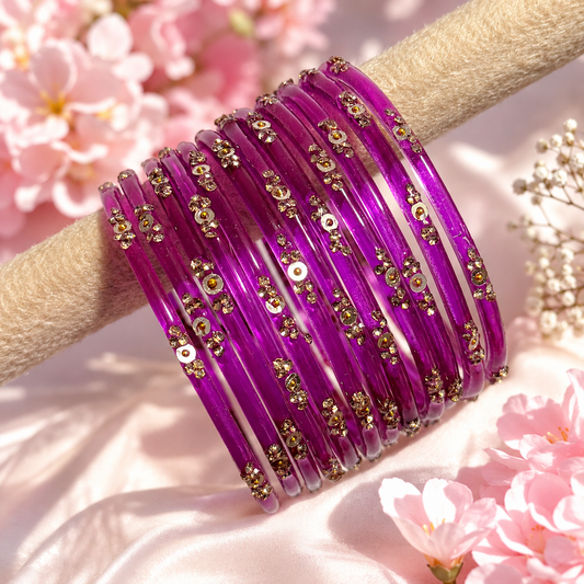 Sophia Glass Bangle Set