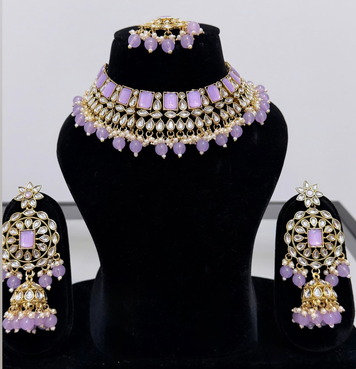 Purple Color Necklace Set