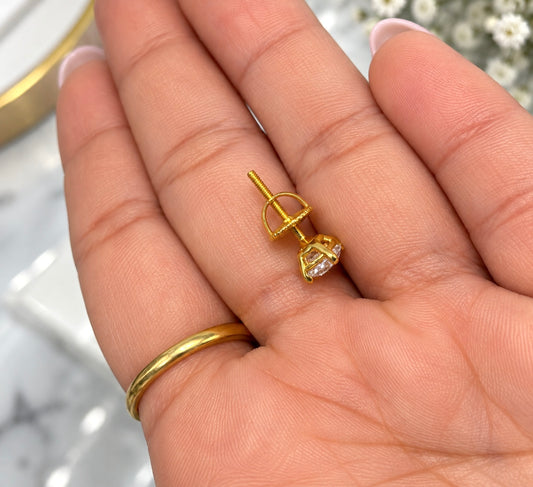 Everyday Wear Anti Tarnish Studs with Gold Look Backing