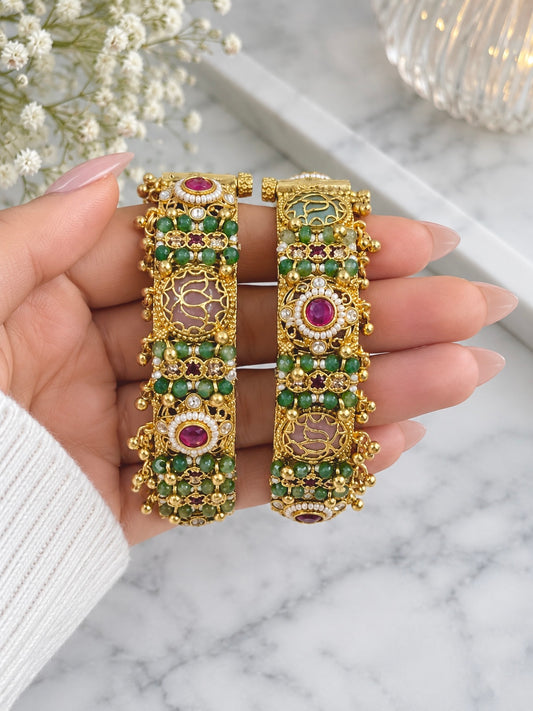 Gauri Premium Heritage Bangles (Openable)-Set of Two