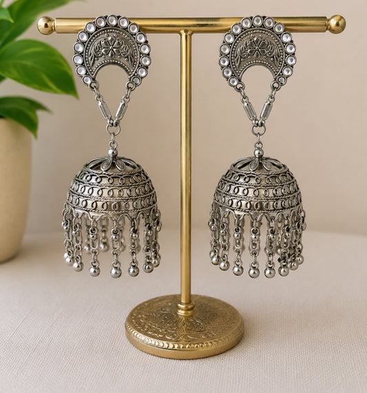 Maira Oxidized Jhumkis