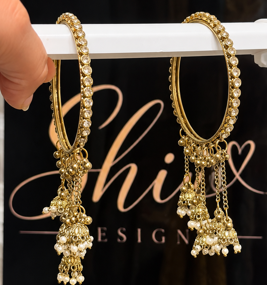 Jasmine AD Hanging Bangle Set of 2