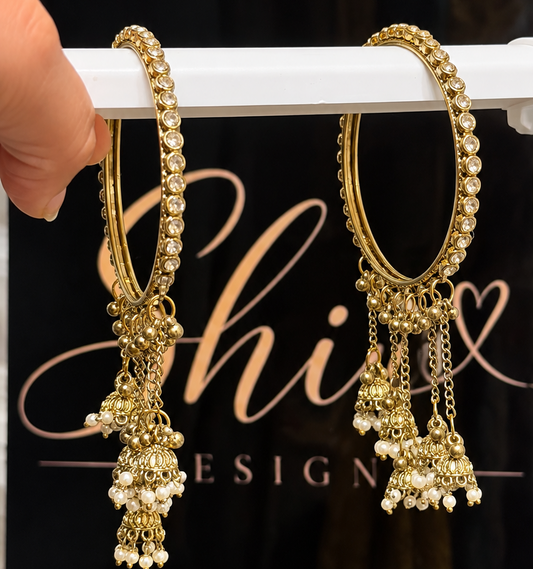 Jasmine AD Hanging Bangle Set of 2