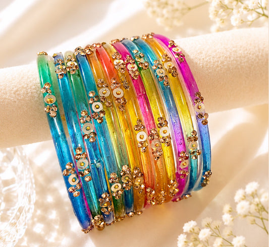 Sophia Glass Bangle Set