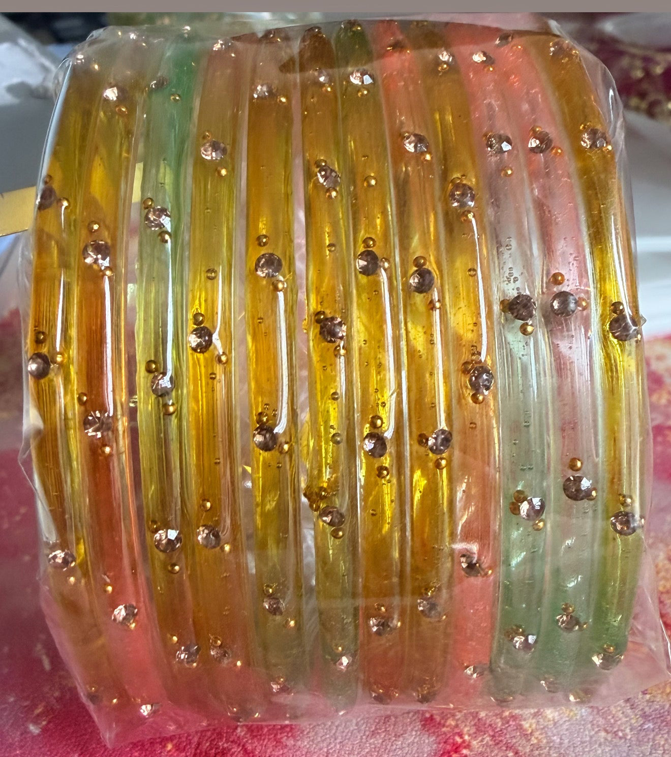 Pastel Colored Glass Bangles