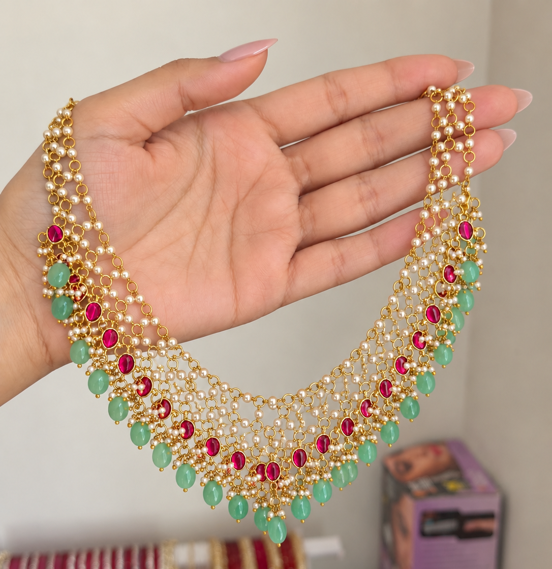 Sonal Pachi Kundan Necklace Set