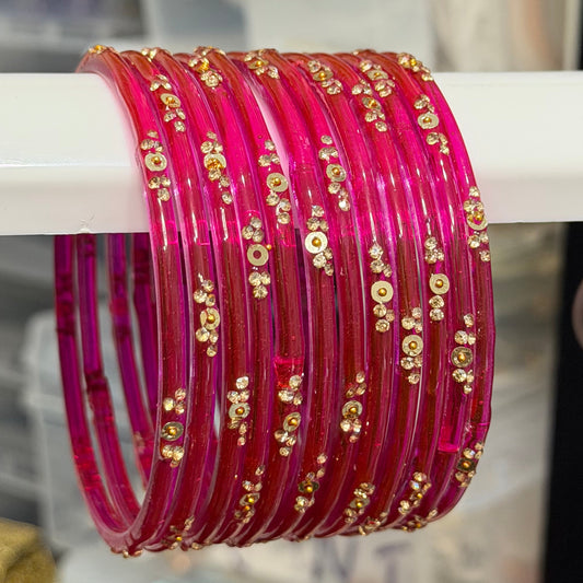 Sophia Glass Bangle Set-Only 2.10 & 2.12