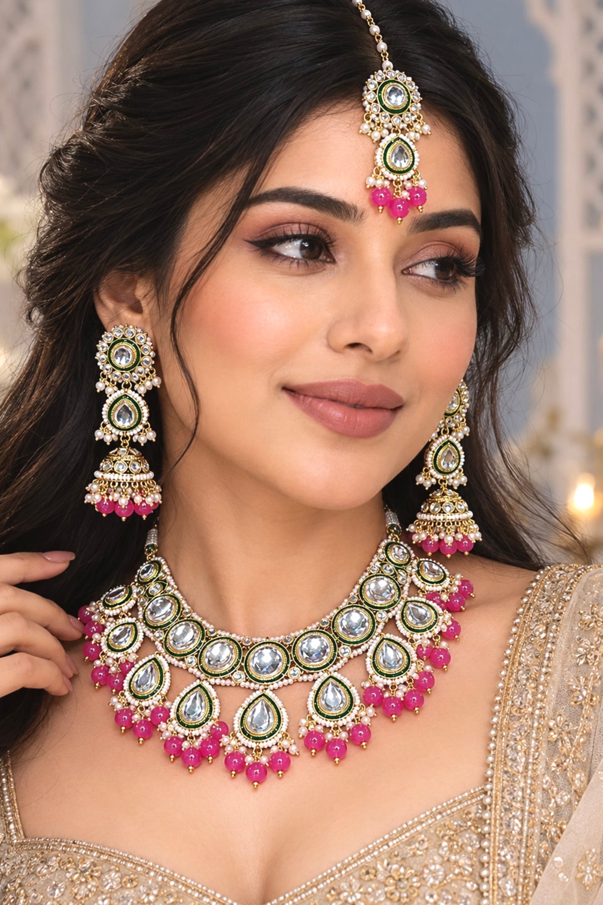 Roshini Kundan Necklace Set