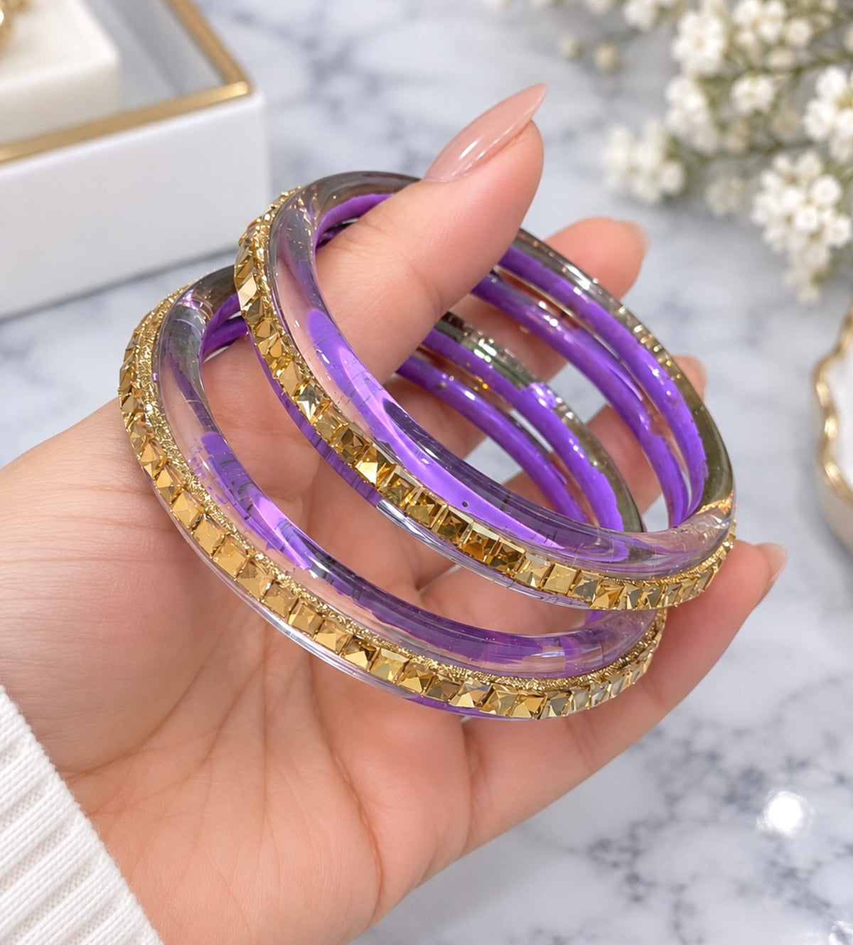Nisha Metallic Bangle Set of 2