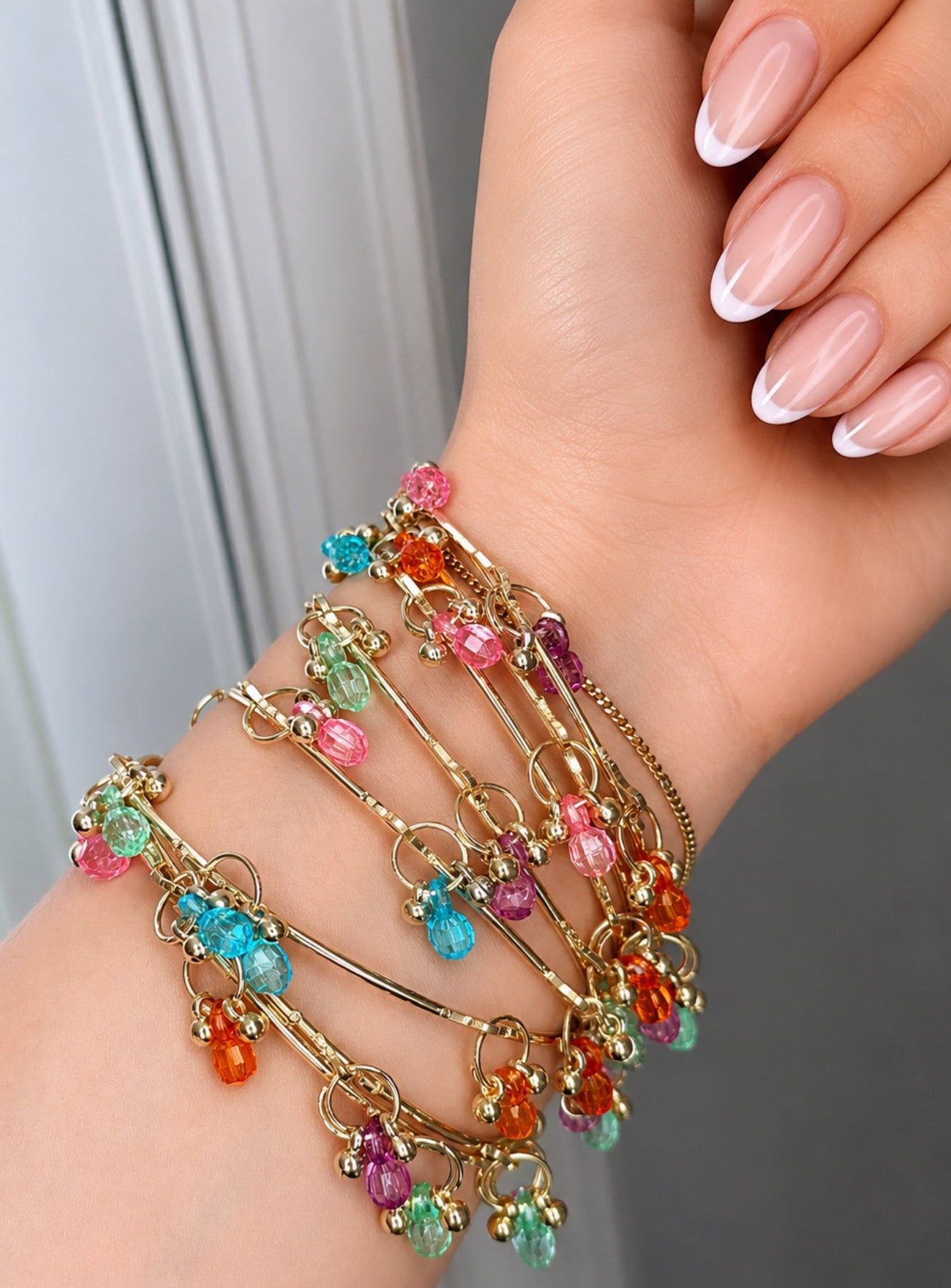 Anushka Multi Color Jelly Kashmiri Bangle Set- Set of 8