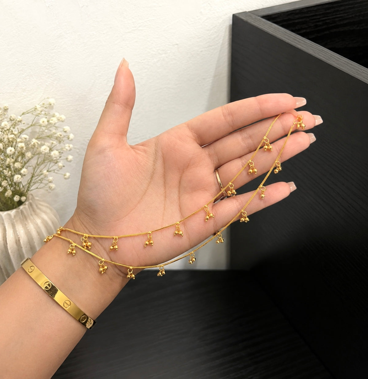 Alia Gold Plated Anklets-Pair(Back in Stock)