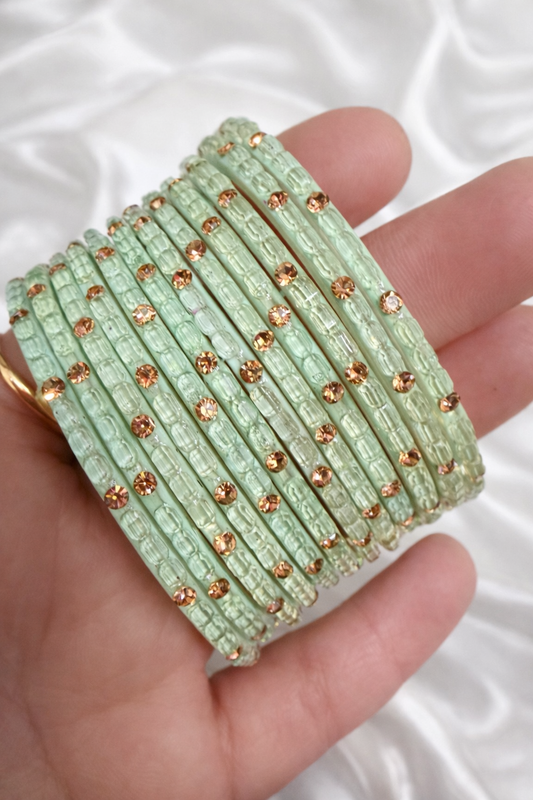 Sophia Glass Bangle Set
