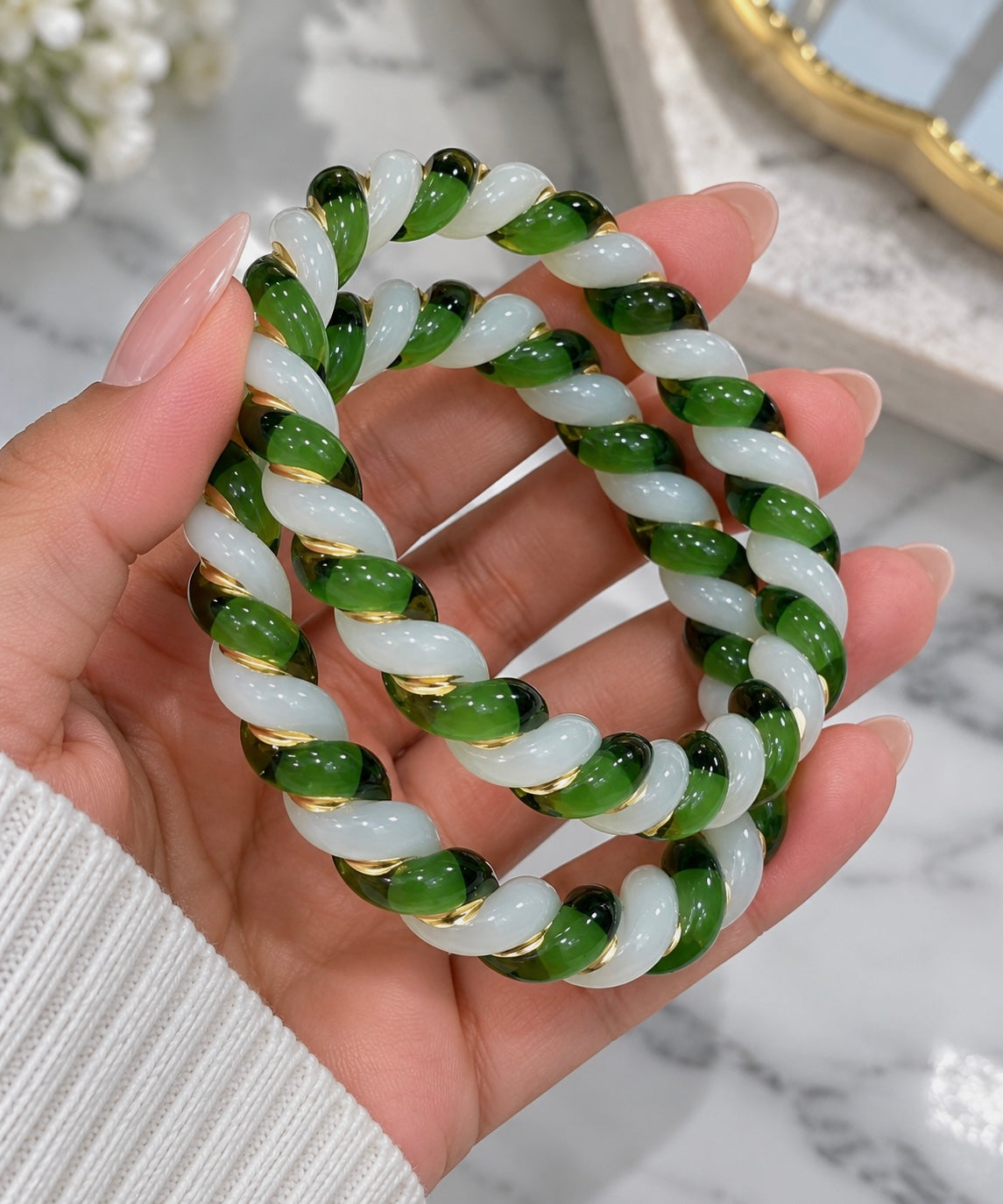 Somaya Hand Painted Glass Bangles Set of 2