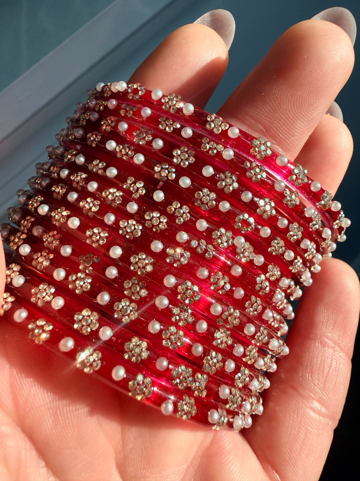 *Back in Stock* Sonal Pearl Glass Bangle Set