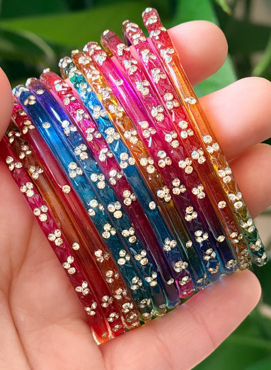 Sophia Glass Bangle Set