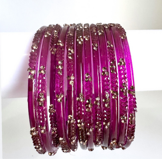 Light Purple Glass Bangles