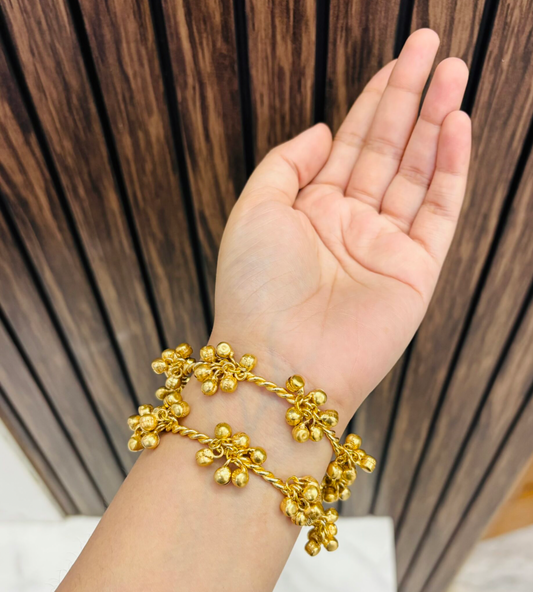 Openable Brass Kashmiri Ghungroo Bangle Set of 2