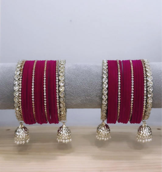 Magenta Bangle Set