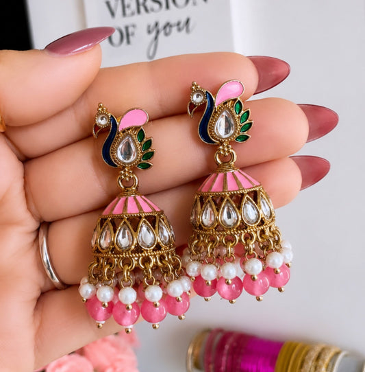 Meenakari Jhumkis