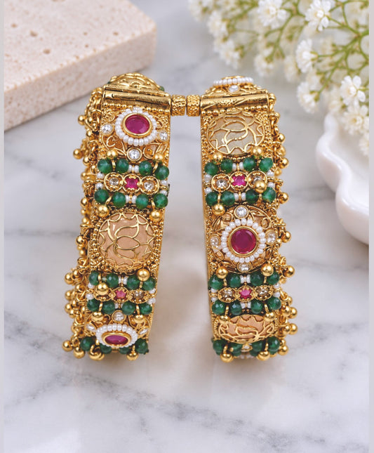 Gauri Premium Heritage Bangles (Openable)-Set of Two