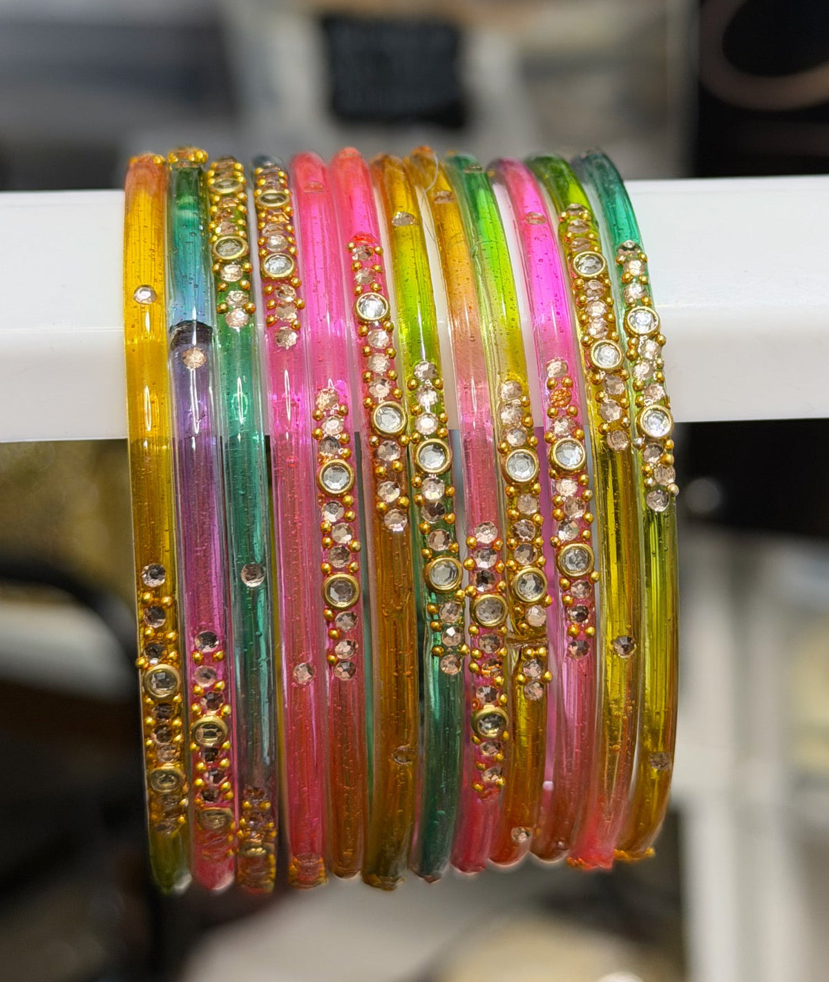 Sophia Glass Bangle Set