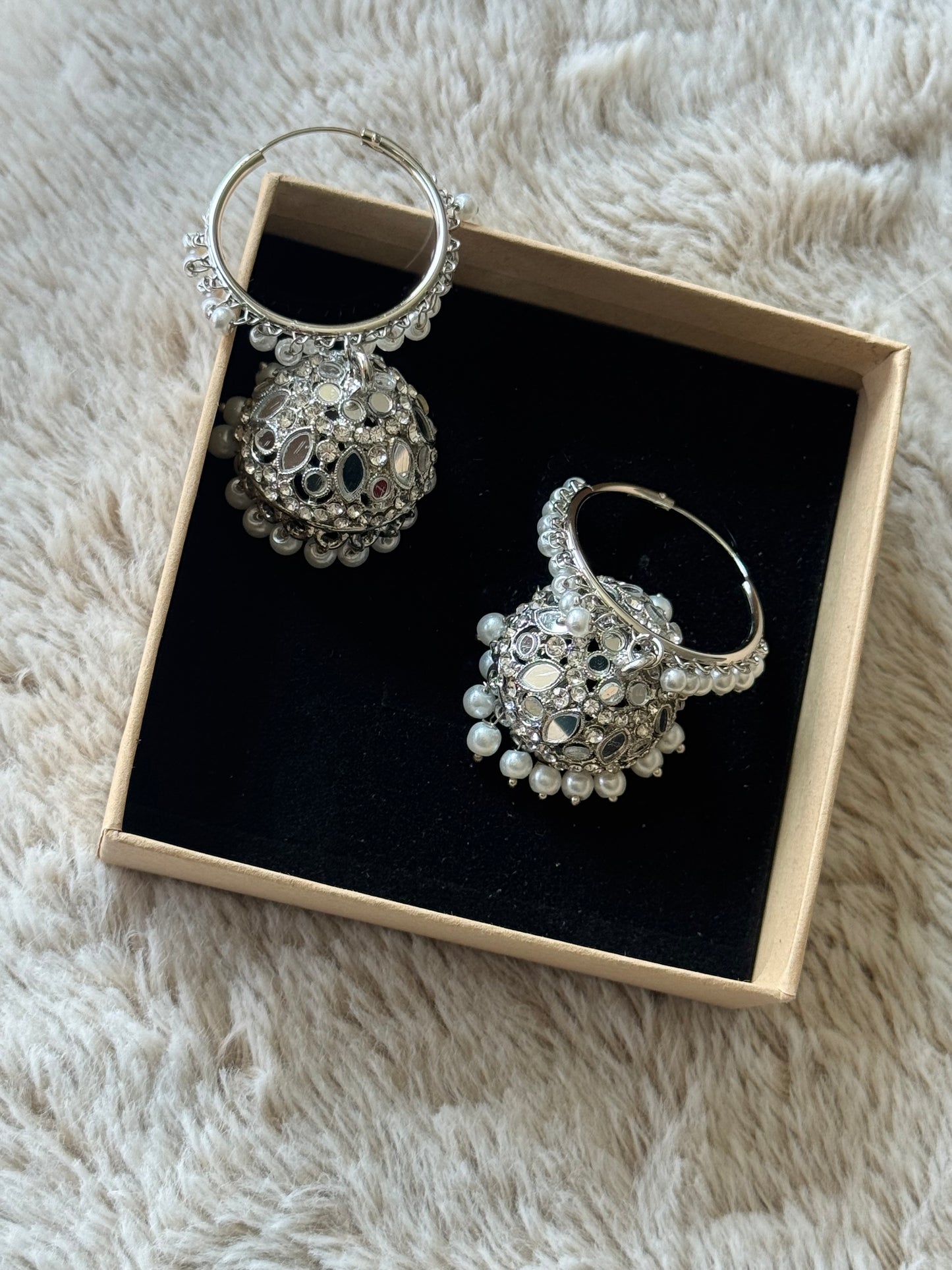 Silver Jhumkis