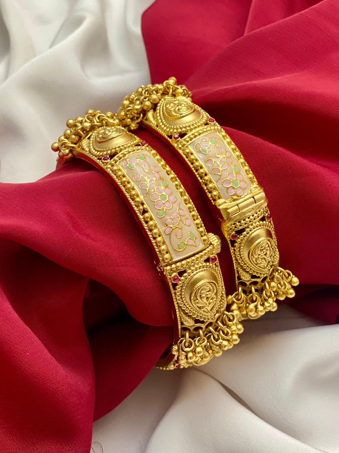 Gold Plated Bangle Set with Ghungroos(Ankle Bells)